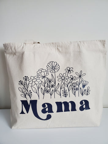 MAMA Tote Bag (Large with Zipper)